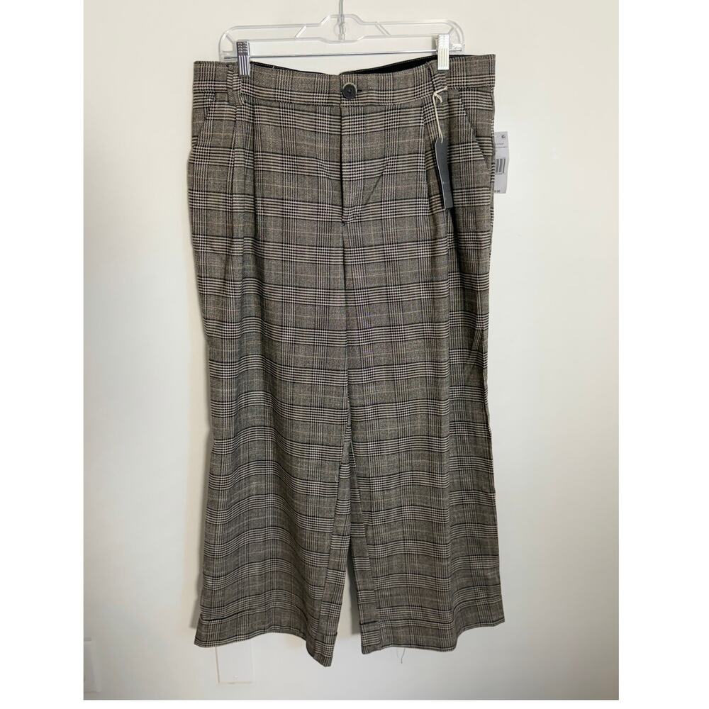 Wit & Wisdom Women's Plaid Wide leg pants NWT size 12P